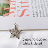 KC K Plated Star Shape Eardrop Pendant Charms Jewelry Component