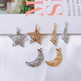 KC K Plated Star Shape Eardrop Pendant Charms Jewelry Component