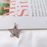 KC K Plated Star Shape Eardrop Pendant Charms Jewelry Component