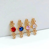 10pcs KC Rhinestone Eardrop Crystal Pendant Charms DIY Jewelry Component