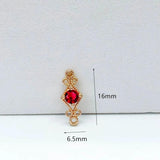10pcs KC Rhinestone Eardrop Crystal Pendant Charms DIY Jewelry Component