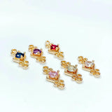10pcs KC Rhinestone Eardrop Crystal Pendant Charms DIY Jewelry Component