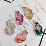 DIY Shell Resin Pendant Earrings 2pcs