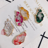 DIY Shell Resin Pendant Earrings 2pcs