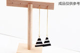 DIY Earrings Material Stripe Geometric Triangle Patch Pendant