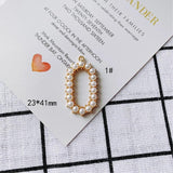 Geometric Alloy Pearl Pendant Necklace DIY Materials