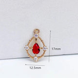 KC Rhinestone Eardrop Crystal Charms Necklace Earring Diy Material