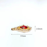 KC Rhinestone Eardrop Crystal Charms Necklace Earring Diy Material
