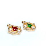 KC Rhinestone Eardrop Crystal Charms Necklace Earring Diy Material