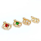 KC Rhinestone Eardrop Crystal Charms Necklace Earring Diy Material