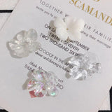 Fresh Floral Resin Pendant Earring Nail Accessories 10pcs