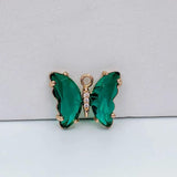 Crystal Butterfly Pendant Charms Necklace Earring Accessories