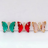 Crystal Butterfly Pendant Charms Necklace Earring Accessories