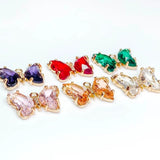 Crystal Butterfly Pendant Charms Necklace Earring Accessories