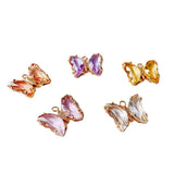 Crystal Butterfly Pendant Charms Necklace Earring Accessories