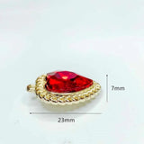 KC Heart Rhinestone Eardrop Crystal Pendant Charms Necklace Earring Accessories
