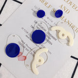 DIY Acrylic Asymmetric Hand-Made Earrings 2pcs