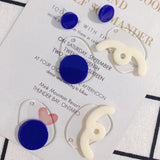 DIY Acrylic Asymmetric Hand-Made Earrings 2pcs