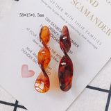 6pcs Resin Twisted Earring Pendant Accessory Material