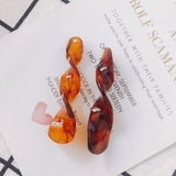 6pcs Resin Twisted Earring Pendant Accessory Material