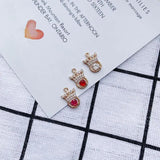 DIY Japanese Copper Zircon Crown Pendant Set