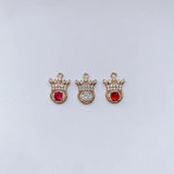 DIY Japanese Copper Zircon Crown Pendant Set