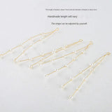 Copper Wire Pearl Woven Branches Tassels DIY Ear Stud Hairpin