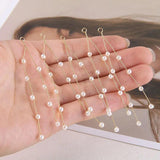Copper Wire Pearl Woven Branches Tassels DIY Ear Stud Hairpin