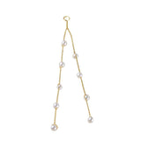 Copper Wire Pearl Woven Branches Tassels DIY Ear Stud Hairpin
