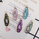 Resin Mineral Powder Crystal Lake Green Pendant DIY Earrings Necklace Key Chain