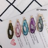 Resin Mineral Powder Crystal Lake Green Pendant DIY Earrings Necklace Key Chain
