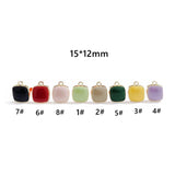 DIY Square Dripping Alloy Earring Accessories 4pcs