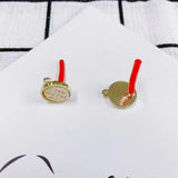 Japanese and Korean Silver Needle Earrings DIY Accessories