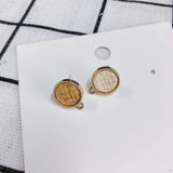 Japanese and Korean Silver Needle Earrings DIY Accessories