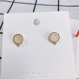 Japanese and Korean Silver Needle Earrings DIY Accessories