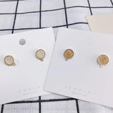 Japanese and Korean Silver Needle Earrings DIY Accessories
