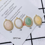 Colorful Drop Oil Oval Small Pendant Earrings DIY Jewelry Accessories