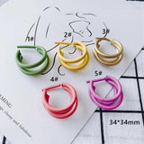 DIY Candy Multi-Layer C-Shaped Earrings