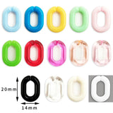 100 Pcs Multicolor Oval Chain Buckle For DIY Jewelry Making