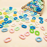100 Pcs Multicolor Oval Chain Buckle For DIY Jewelry Making