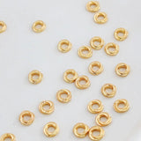 K Plated Twist Spacer Gasket Beads 4MM - 30pcs