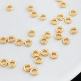 K Plated Twist Spacer Gasket Beads 4MM - 30pcs
