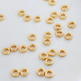 K Plated Twist Spacer Gasket Beads 4MM - 30pcs