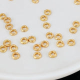 K Plated Twist Spacer Gasket Beads 4MM - 30pcs