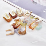 10 PCS 24x22mm Acrylic U Shaped Resin Earring Accessories DIY Jewelry Making
