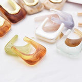 10 PCS 24x22mm Acrylic U Shaped Resin Earring Accessories DIY Jewelry Making