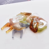 10 PCS 24x22mm Acrylic U Shaped Resin Earring Accessories DIY Jewelry Making