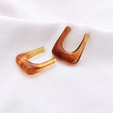 10 PCS 24x22mm Acrylic U Shaped Resin Earring Accessories DIY Jewelry Making