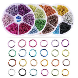 6mm Rainbow Jump Ring Set DIY Necklace Jewelry Making
