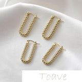 Gold Retro Twist Earrings - Hand-made Color-preserving Accessory